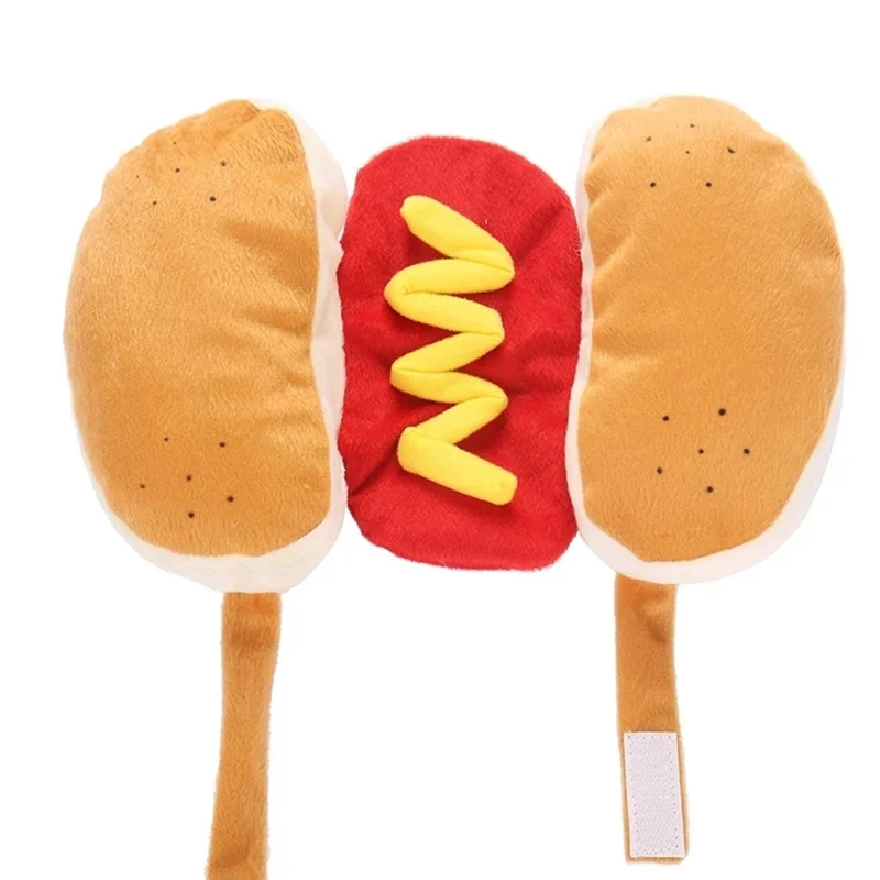 A56X Pet Funny Costume Hot Dog Dress Up, Cute Cat And Puppy Costume Small And Medium Dogs Halloween Party Role Play Gift