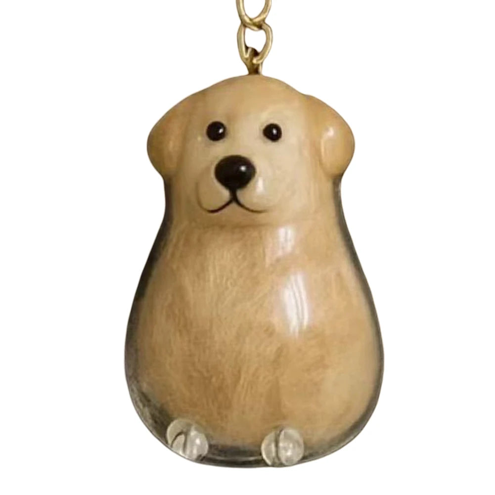 Dog Hair Collector Keychain Wear Resist Pet Hair Collector Transparent Bottle Charm Portable Pet Memory Capsule