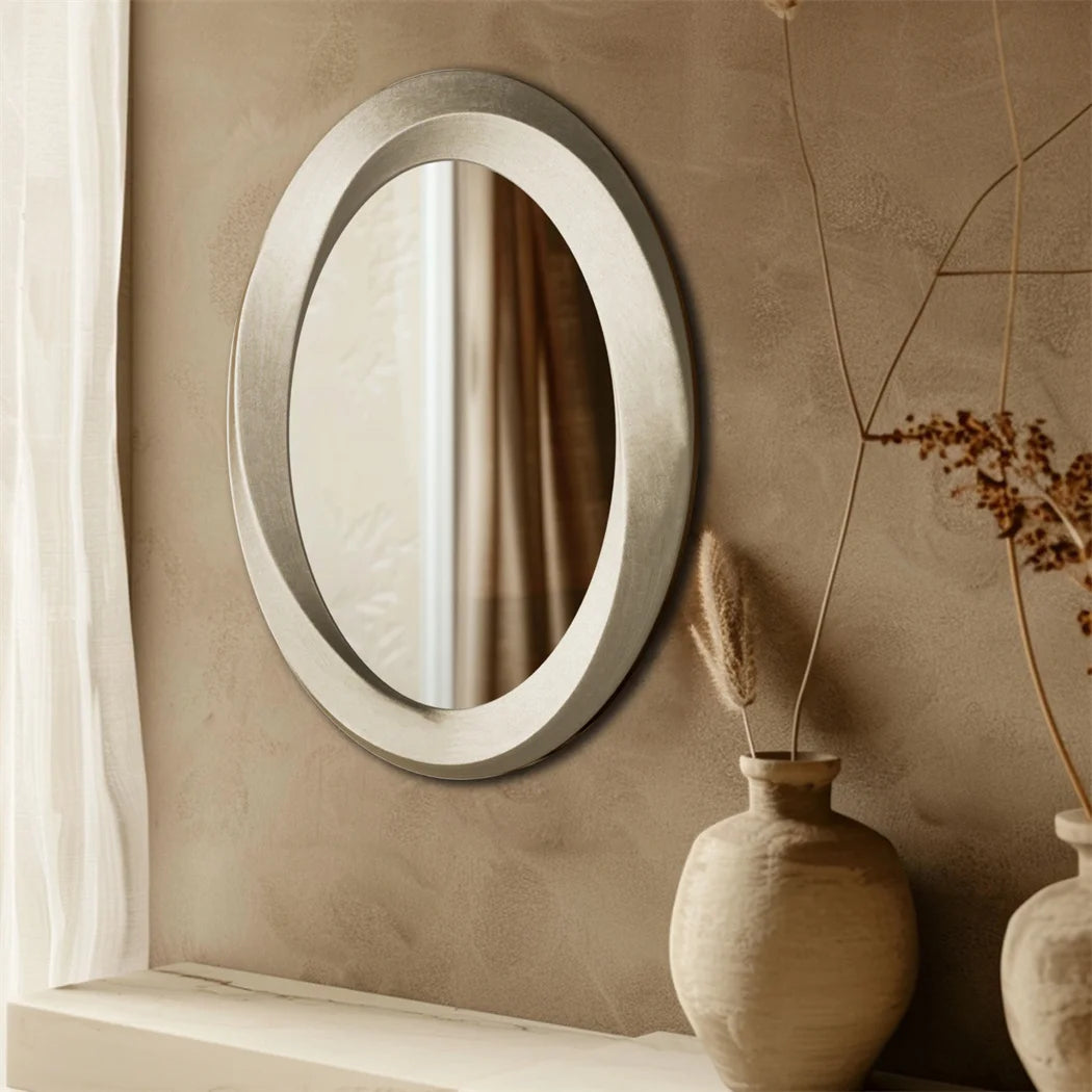LUVODI Antique Baroque Gold Oval Beveled Framed Wall Mirror Decorative Accent Mirror for Living Room Bedroom Entryway Decor