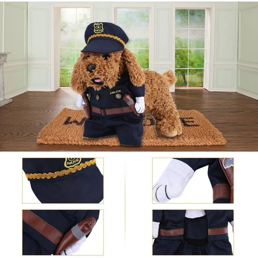 Fdit Costume Outfits with Hat Pet Dog Cat Halloween Costumes for Party Christmas Special Events Costume Uniform with Hat Funny P