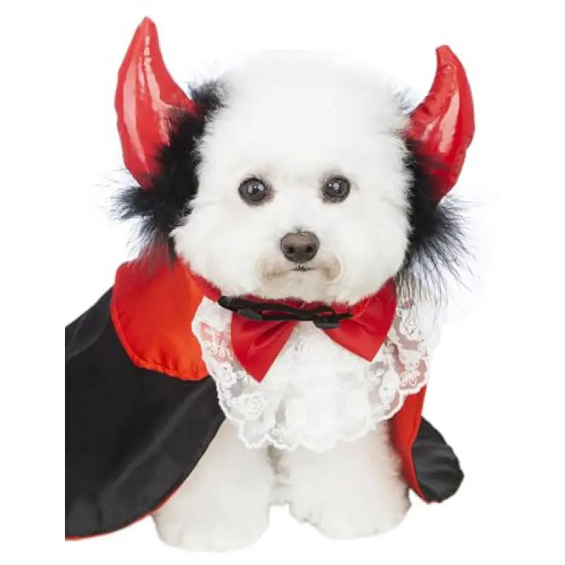 New Dog Halloween Costume Pet Demon Shirts with Vampire Headband Puppy Halloween Costumes for Small Dogs Cloak 2024