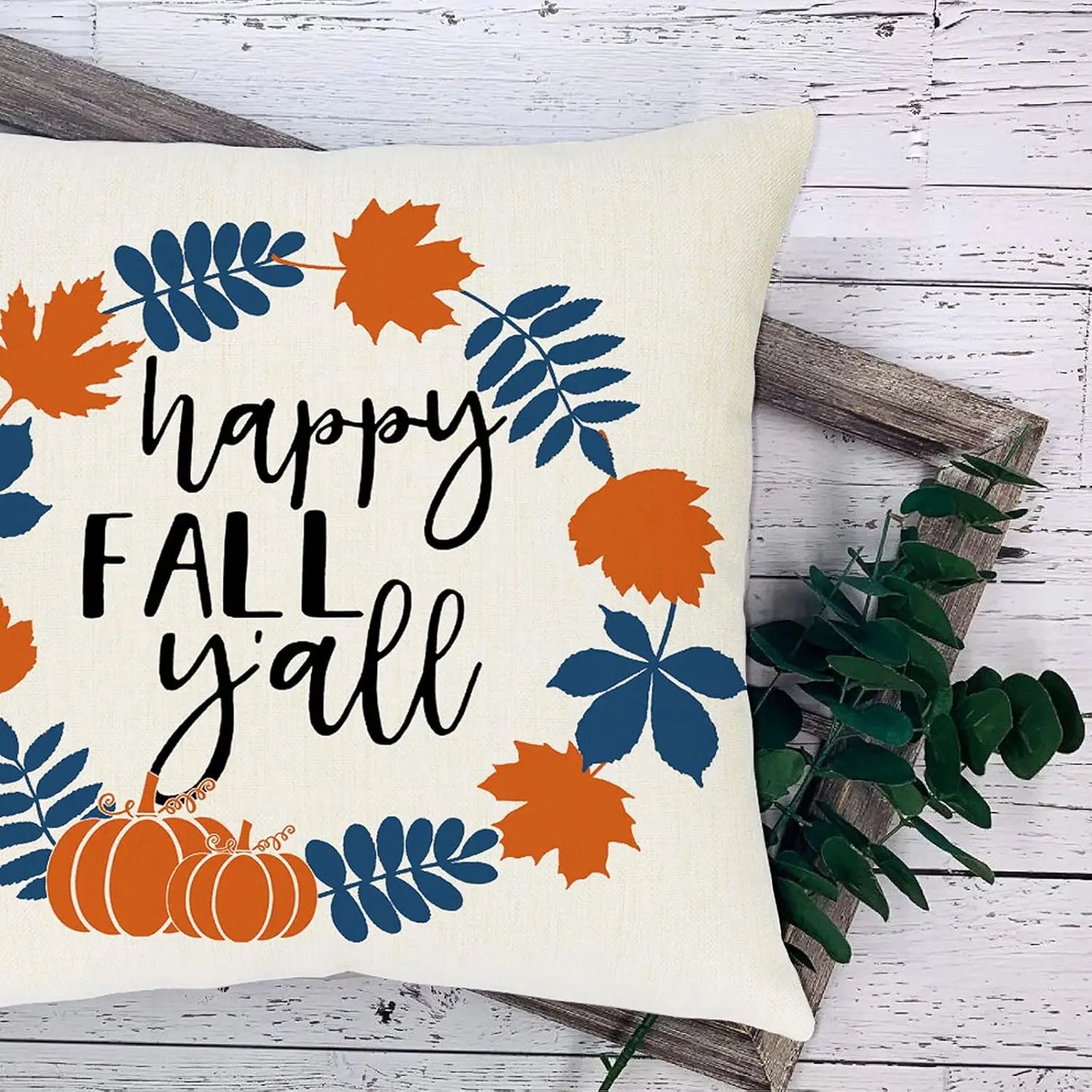 Fall Pillow Covers 20x20 Inches Fall Decorations Thanksgiving Autumn Theme Outdoor Pumpkin Patch Farmhouse Decorative Throw Pill