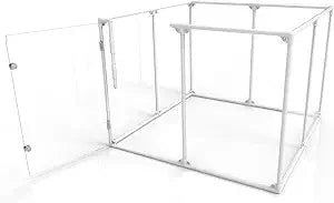 36" Tall Medium Lucidium Pet Pen, Silver