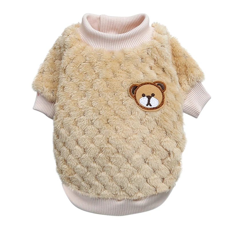 Soft Fleece Warm Pet Clothes for Small Puppy Dog Pullover Coat Autumn Winter Chihuahua Vest French Bulldog Yorkie Jacket Costume