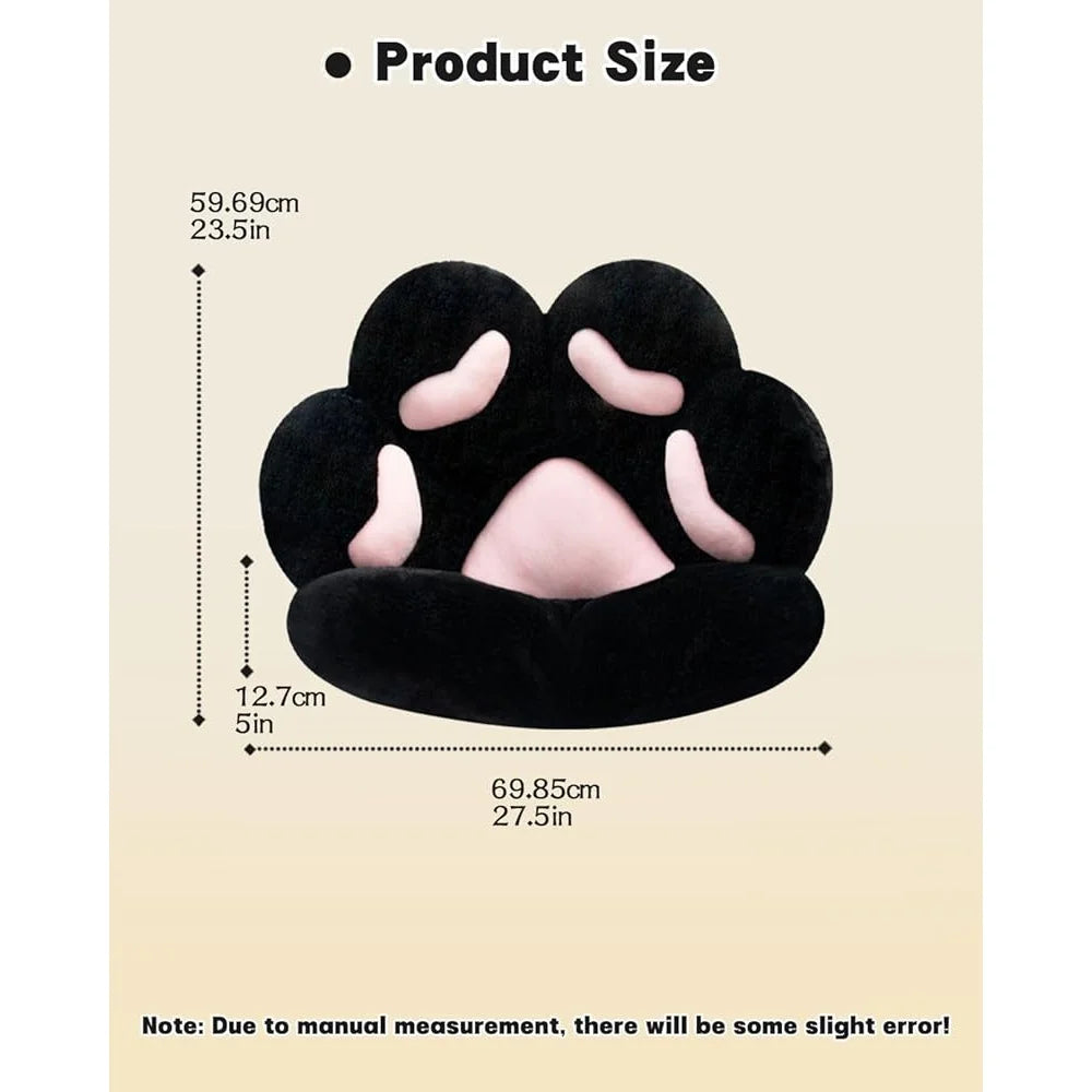 Cat Paw Floor Cushion Plush Comfy Chair Pillow Soft Lazy Gaming Seat Cute Preferred Gift Cat Lovers