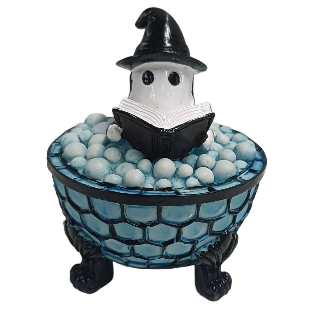LED Ghost Bubble Bath Lamp Battery Powered Halloween Ghost Night Light Ghost Bathtub Accent Lamp for Home Bathroom Decor