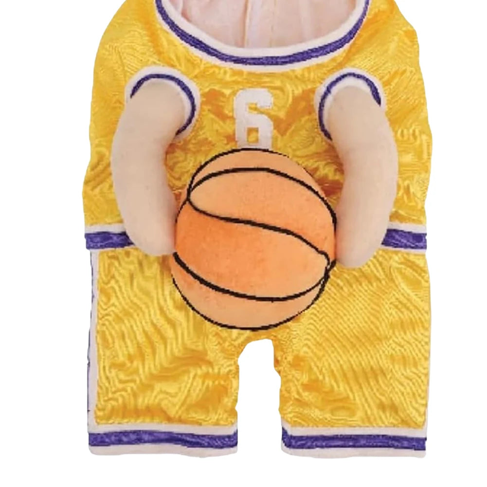 Dog Basketball Player Costume with Ball Pet Halloween Costume Funny Dress Up Sports Outfit for Halloween Party Costume Props