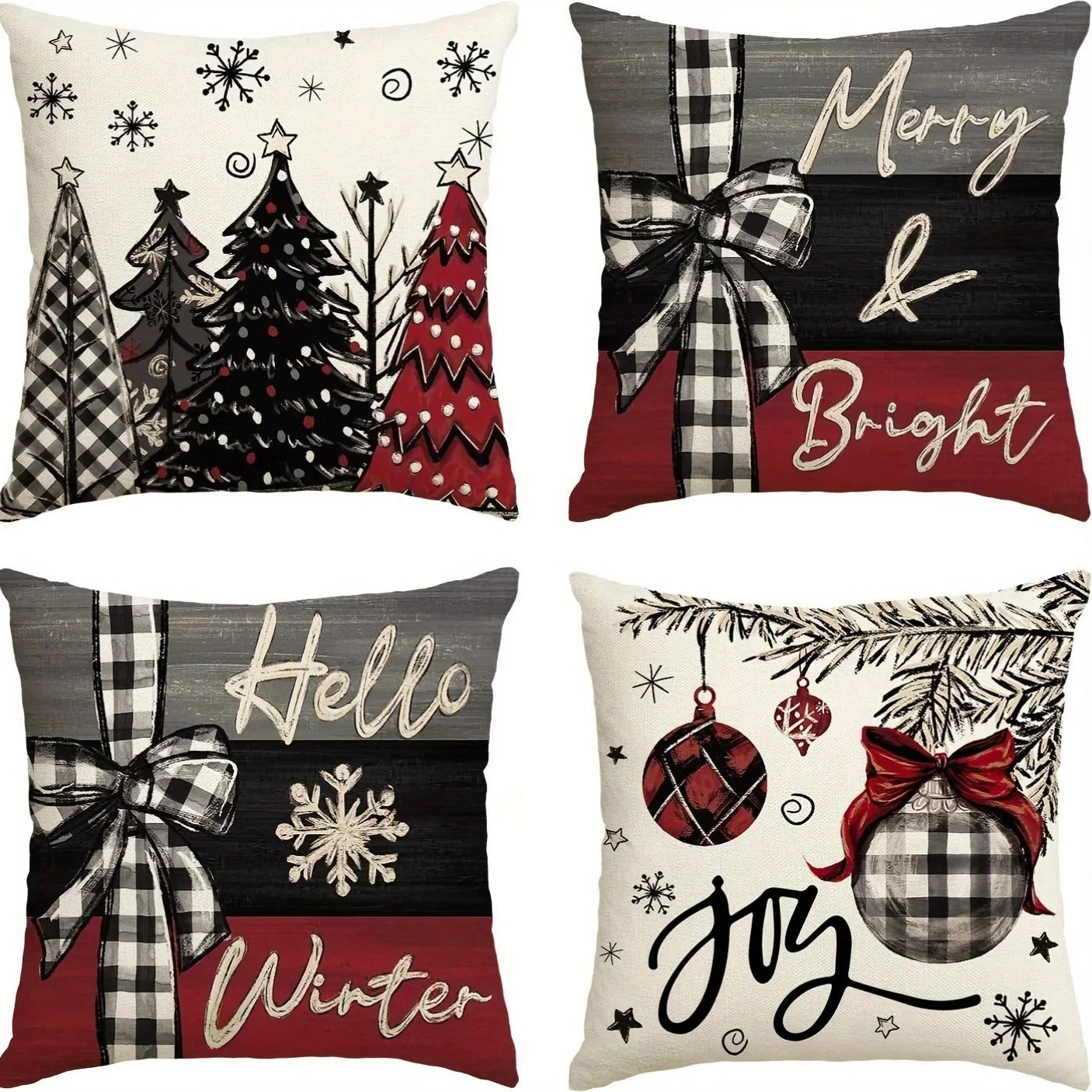 1pc/4pcs Vintage Fall Pillow Covers 18x18 Inch - Autumn Orange White Pumpkin Design for Christmas Thanksgiving