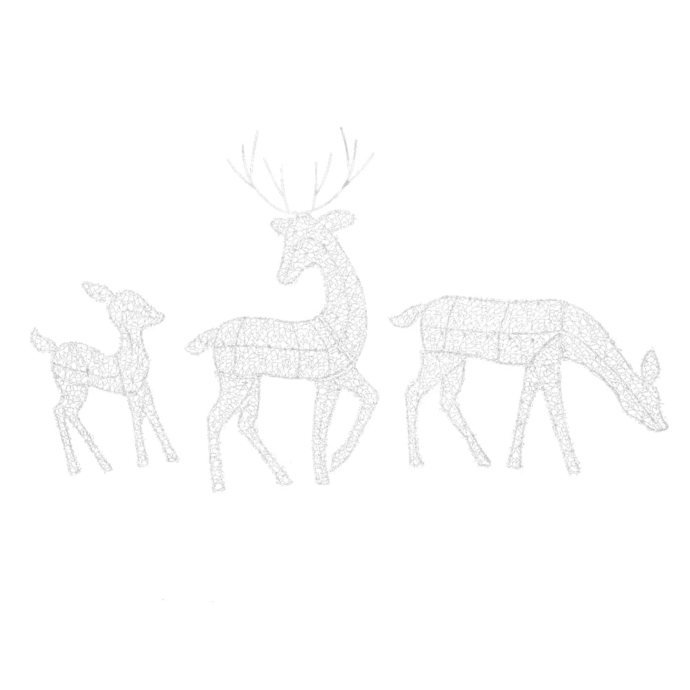 DIY Reindeer Ornaments Battery Powered Iron Art Reindeer Yard Ornament Atmosphere Props Elk Garden Statue Christmas Decorations