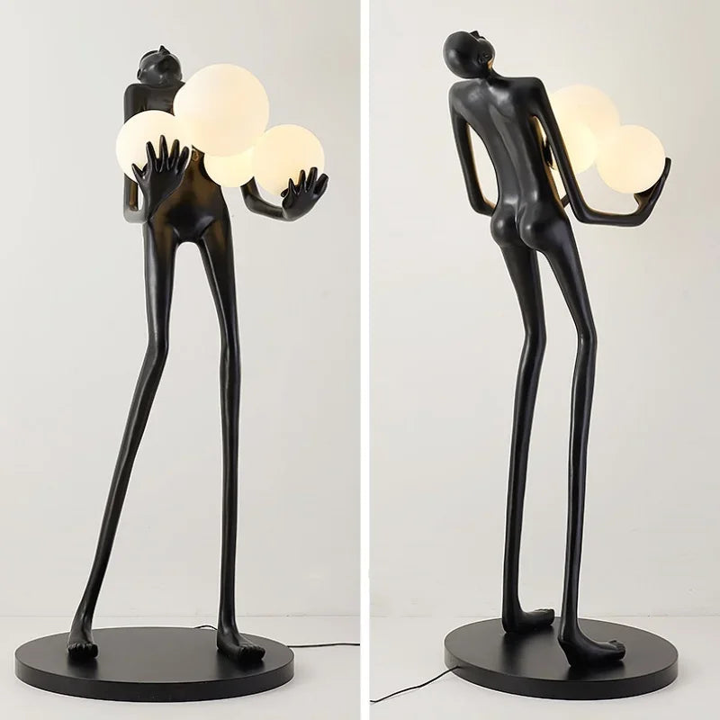 Nordic Humanoid Floor Lamp Sculpture Design Exhibition Hall Decoration Living Room LampS Styling Lamp Halloween Lamp BedroomLamp