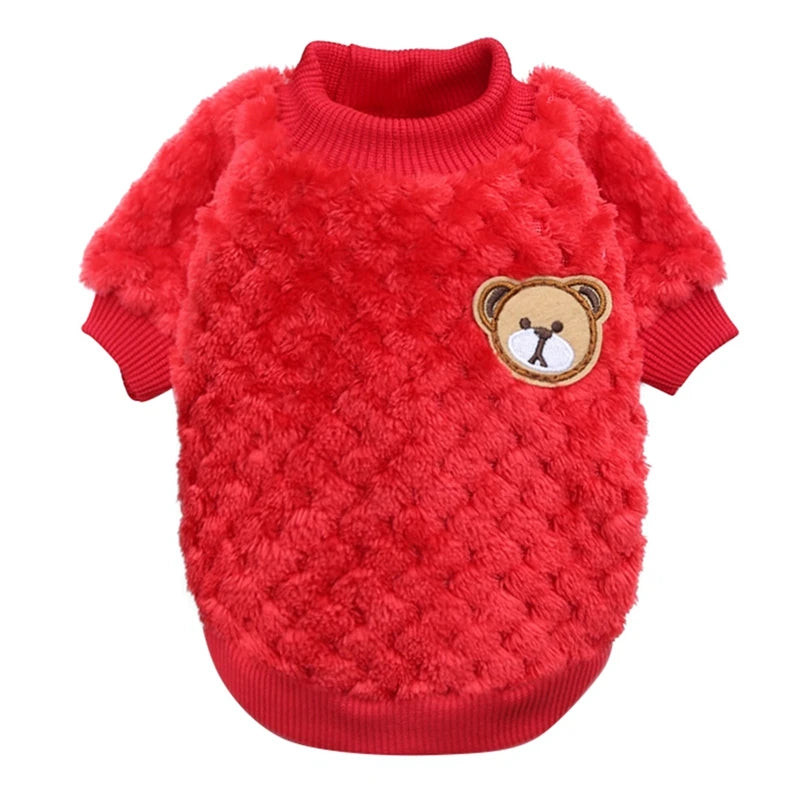 Soft Fleece Warm Pet Clothes for Small Puppy Dog Pullover Coat Autumn Winter Chihuahua Vest French Bulldog Yorkie Jacket Costume