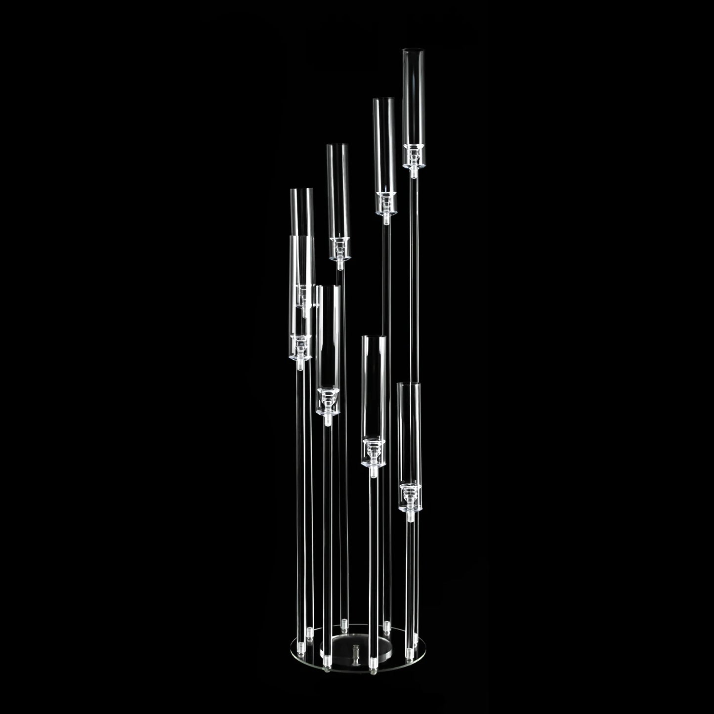 8-head Candle Holder Acrylic Clear Candle Stand for Weddings, Birthdays, Party Event, Centerpieces Decorations