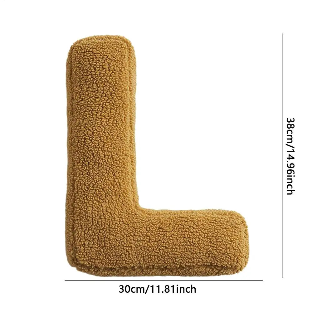Soft Initial Throw Cushion Plush English Alphabet Cushion Decorative English Letters Pillow A to Z Initial Letter Pillow