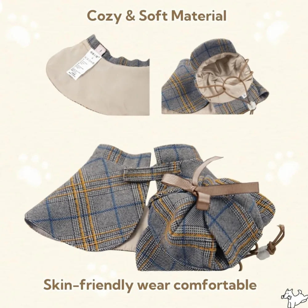 Dog Costume-Cute Detective Pet Clothes Set Halloween Cosplay Party Outfit Winter Fashion Cape Cloak Hat for Small Medium Dog & C