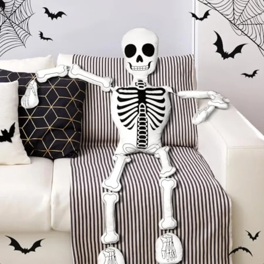 Halloween Skeleton Pillows Realistic Skeleton Shaped Decorative Pillow Halloween Gothic Pillow Humanshaped Skeleton Pillow Plus