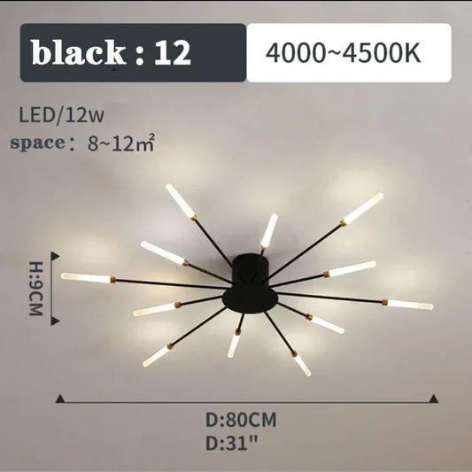2025 Fireworks Design Ceiling Pendant Light for Living Room Bedroom Lighting Kitchen Chandelier Indoor LED Intelligent