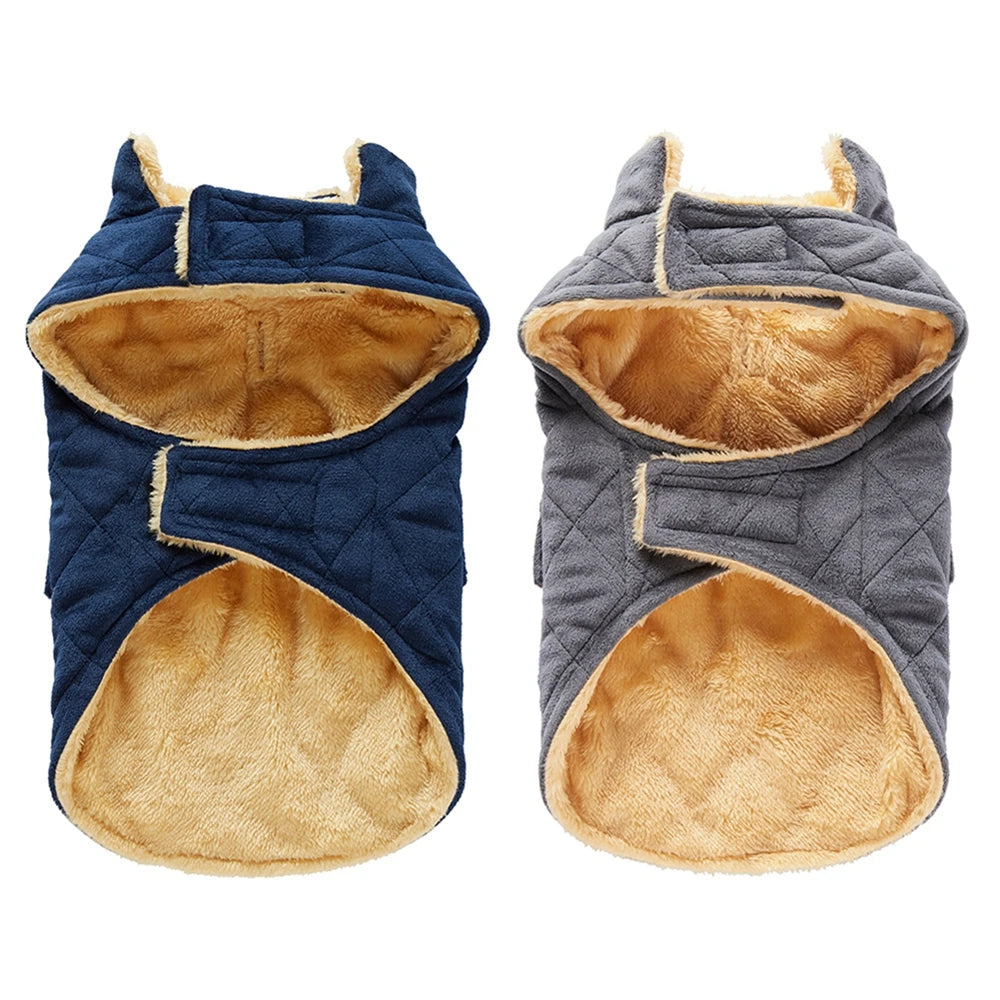 Autumn Winter Warm Dog Clothes High Collar Puppy Dog Coat Jacket Soft Fleece Clothing For Small Medium Dog French Bulldog Outfit
