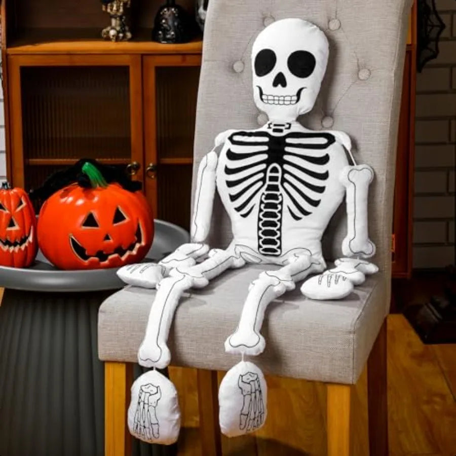 Halloween Skeleton Pillows Realistic Skeleton Shaped Decorative Pillow Halloween Gothic Pillow Humanshaped Skeleton Pillow Plus