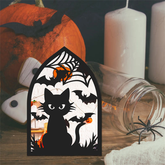 Spooky Halloween Acrylic Mirror Wall Sticker Set with Ghosts Bats Spiders - Scary Wall Art for Home Decorations