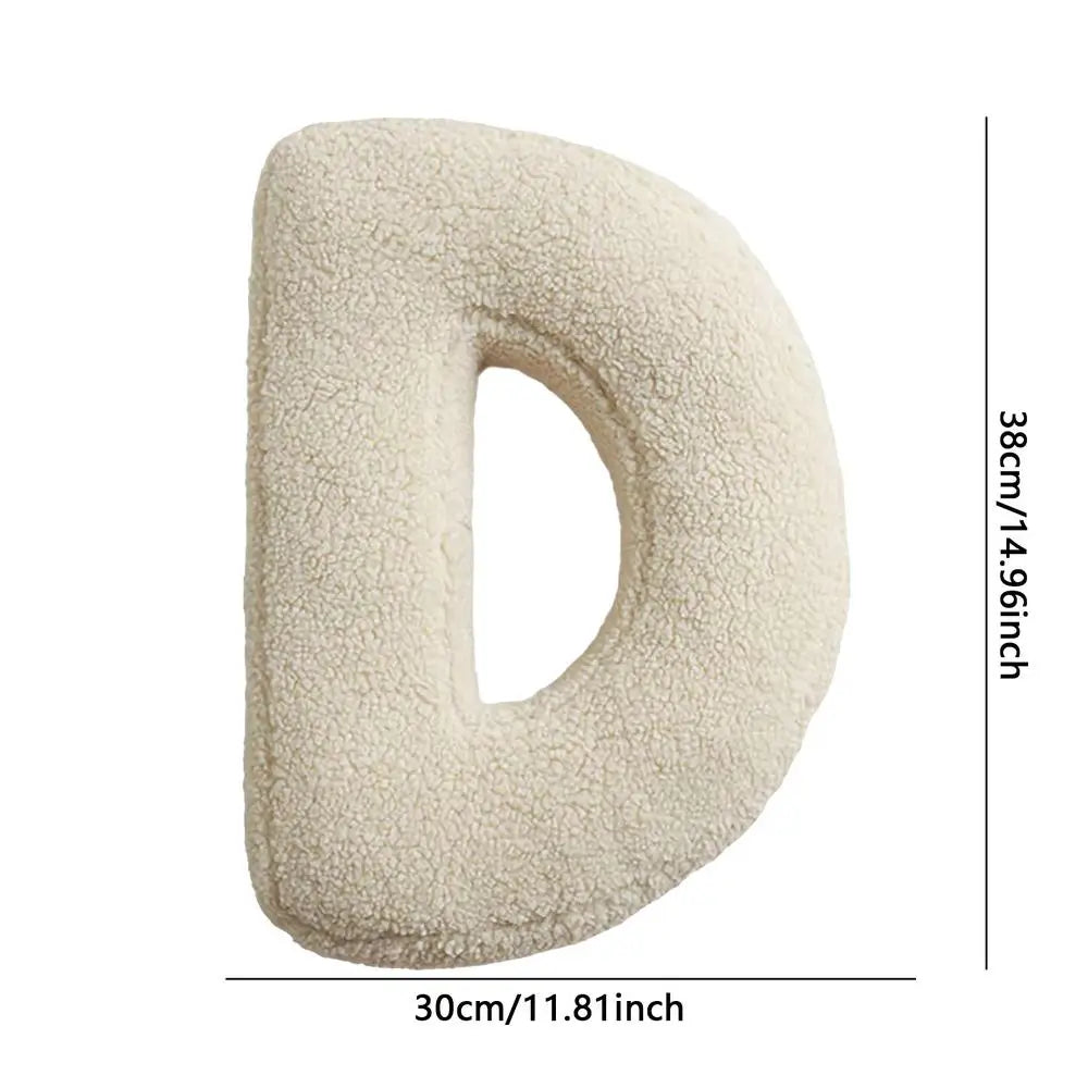 Soft Initial Throw Cushion Plush English Alphabet Cushion Decorative English Letters Pillow A to Z Initial Letter Pillow