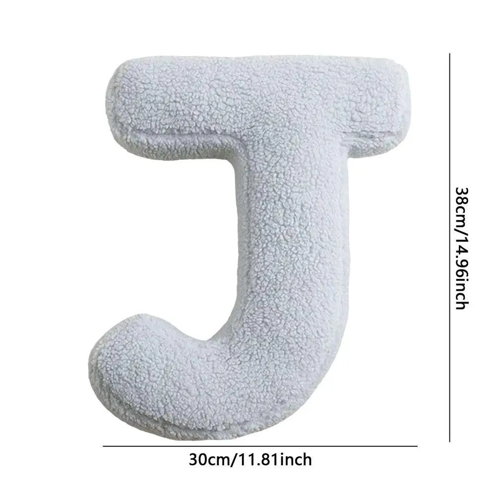Soft Initial Throw Cushion Plush English Alphabet Cushion Decorative English Letters Pillow A to Z Initial Letter Pillow