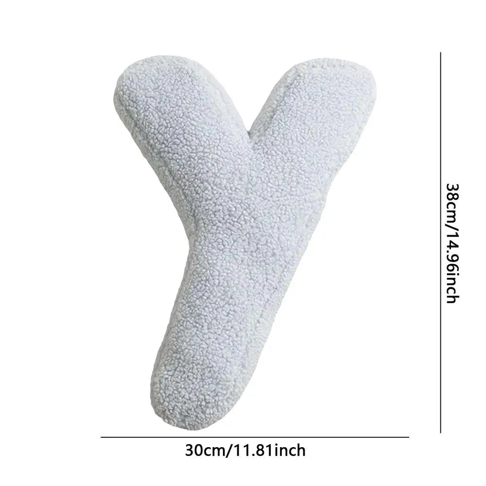 Soft Initial Throw Cushion Plush English Alphabet Cushion Decorative English Letters Pillow A to Z Initial Letter Pillow