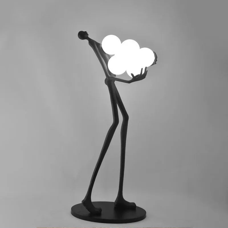 JYLIGHTING Modern Sculpture Floor Lamp with LED Human Body Design Iron Glass Material for Office Livingroom Hotel Showroom
