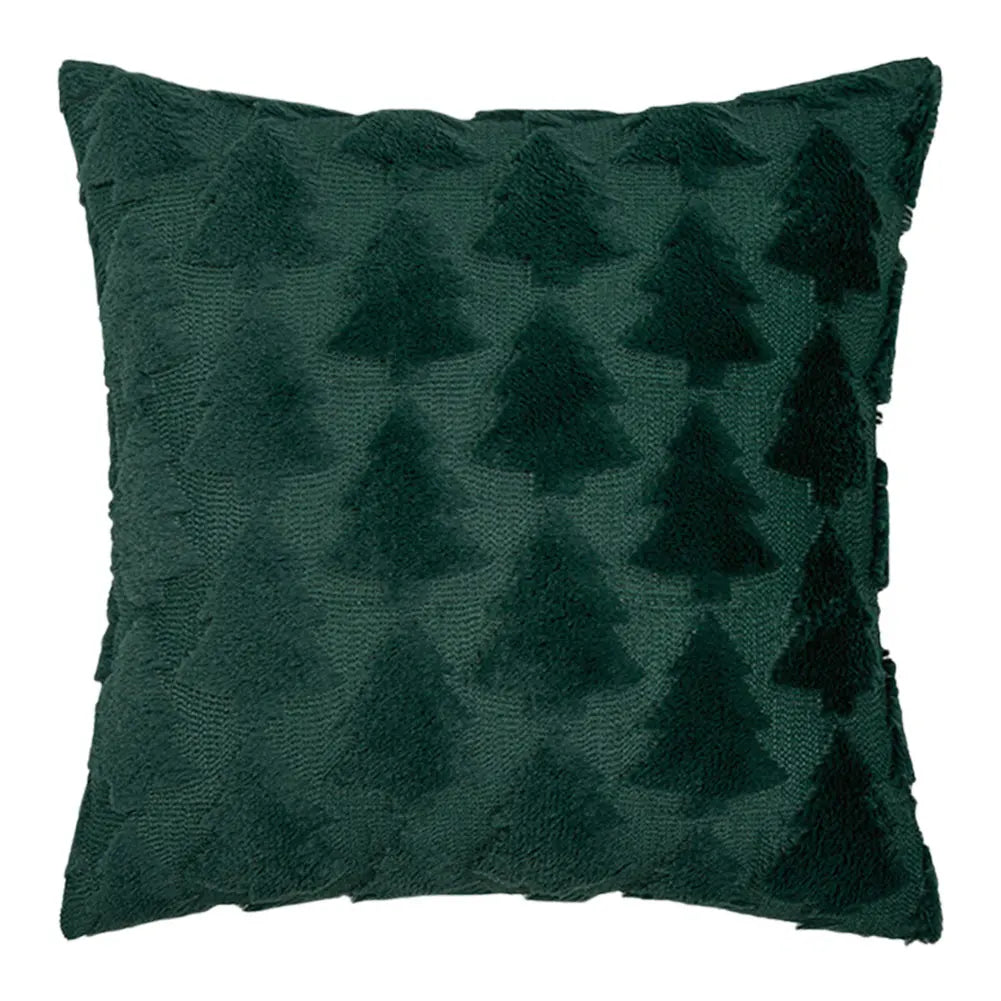 Christmas Pillow Covers 45x45cm Soft Plush Pillowcase Couch Cushion Case for Couch Sofa Holiday Festivals Winter Home Decor