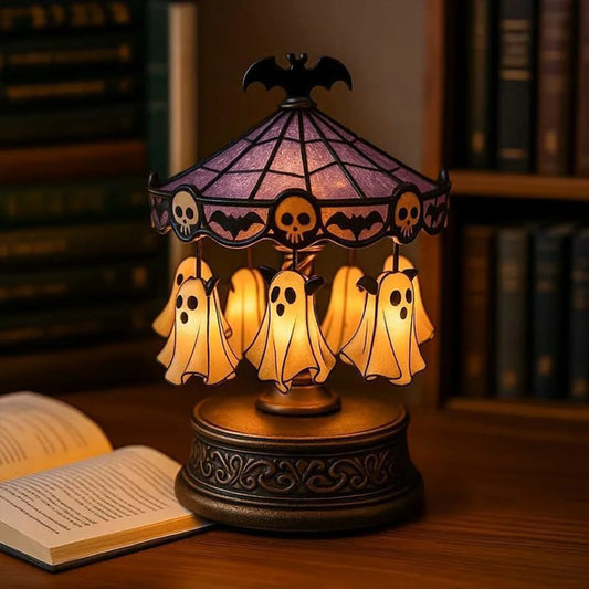 Halloween Spooky Ghost Carousel Ghost Carousel Lights Halloween Spooky Ghost Carousel Lamp Decorations For Home Bedroom Indoor