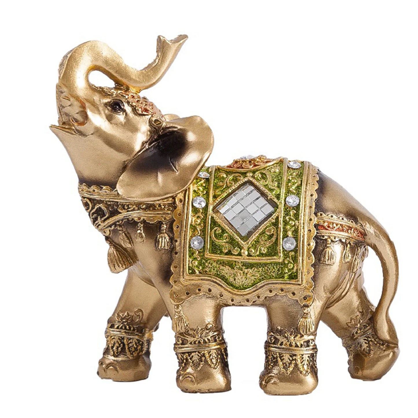 Cute Elephant Figurines Statue Lucky Elephant Decoration Statue Suitable for Office Wine Cooler Decor
