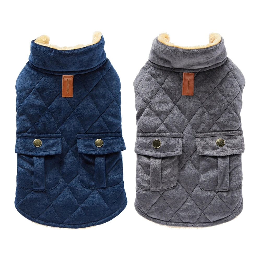Autumn Winter Warm Dog Clothes High Collar Puppy Dog Coat Jacket Soft Fleece Clothing For Small Medium Dog French Bulldog Outfit