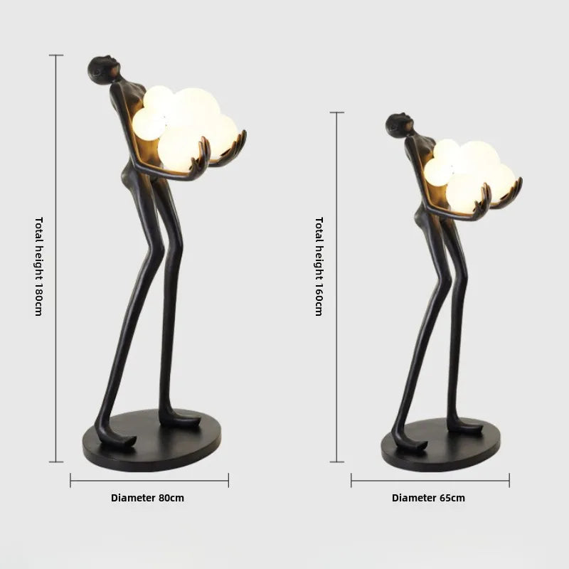 Nordic Humanoid Floor Lamp Sculpture Design Exhibition Hall Decoration Living Room LampS Styling Lamp Halloween Lamp BedroomLamp