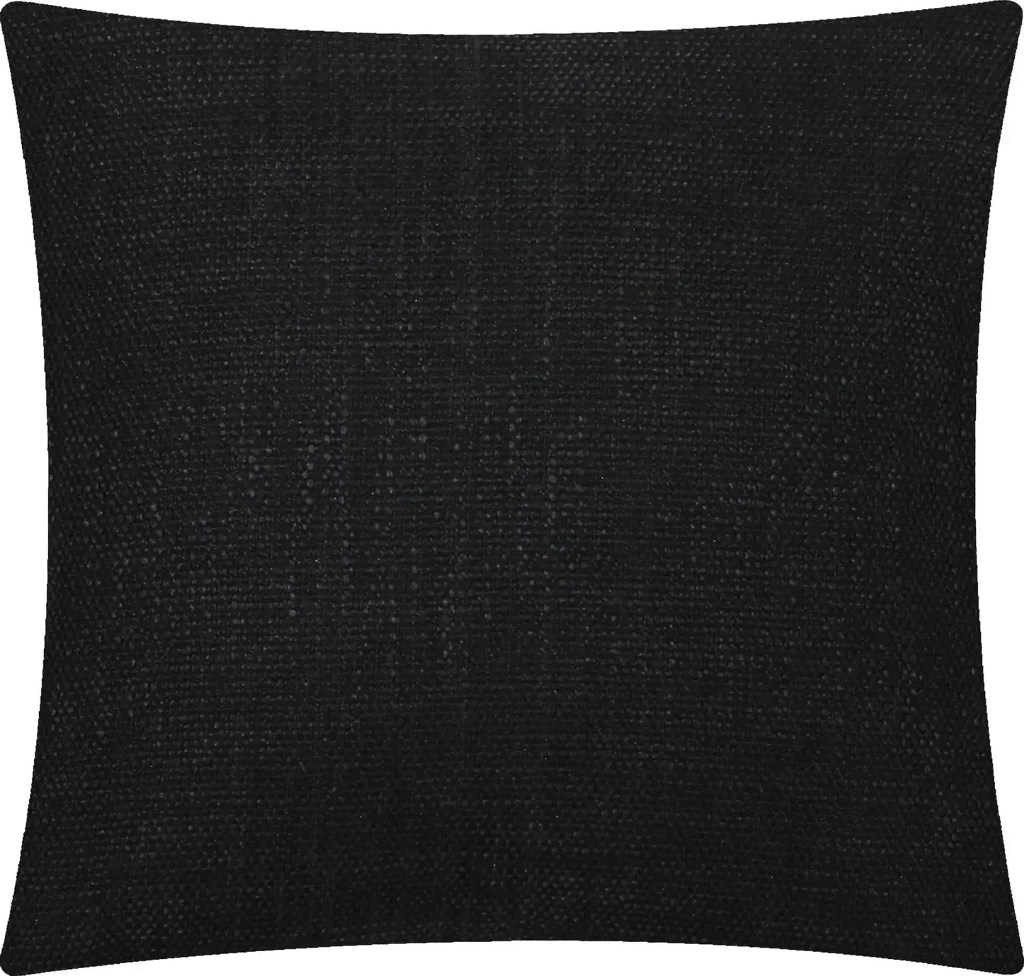 Solid Texture Polyester Square Decorative Throw Pillow, 18" x 18", Black