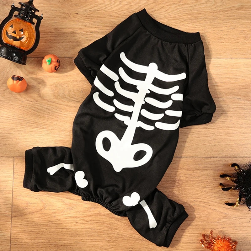 Halloween Dog Costume Night light Bust Adjusted Funny Soft and Comfortable Horror Atmosphere Transformation Costume