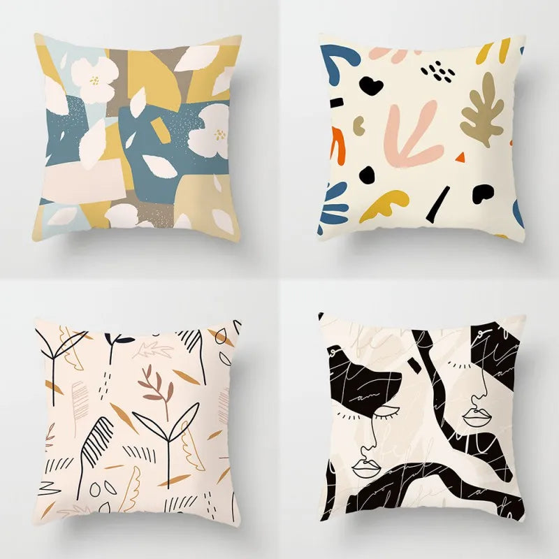 1/4pcs Bohemian Throw Pillows Case Sofa Cushions Decorative Linen Comfortable Geometric Cushion Cover Home Pillowcase Multi-Styl