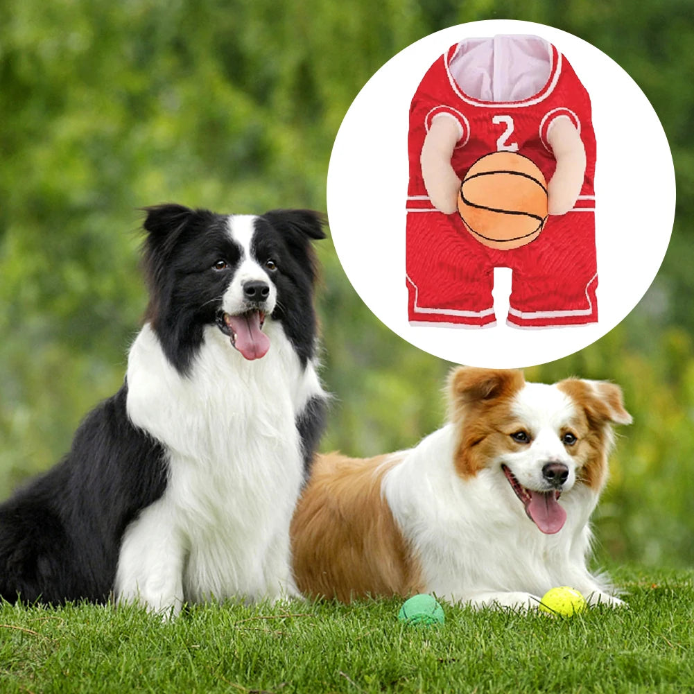 Dog Basketball Costume Dog Basketball Player Costume with Ball Pet Halloween Costume Halloween Christmas Cosplay Costume