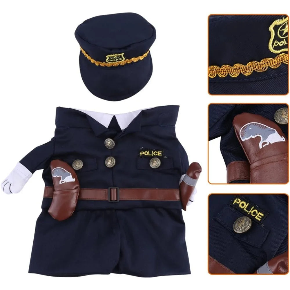 Fdit Costume Outfits with Hat Pet Dog Cat Halloween Costumes for Party Christmas Special Events Costume Uniform with Hat Funny P