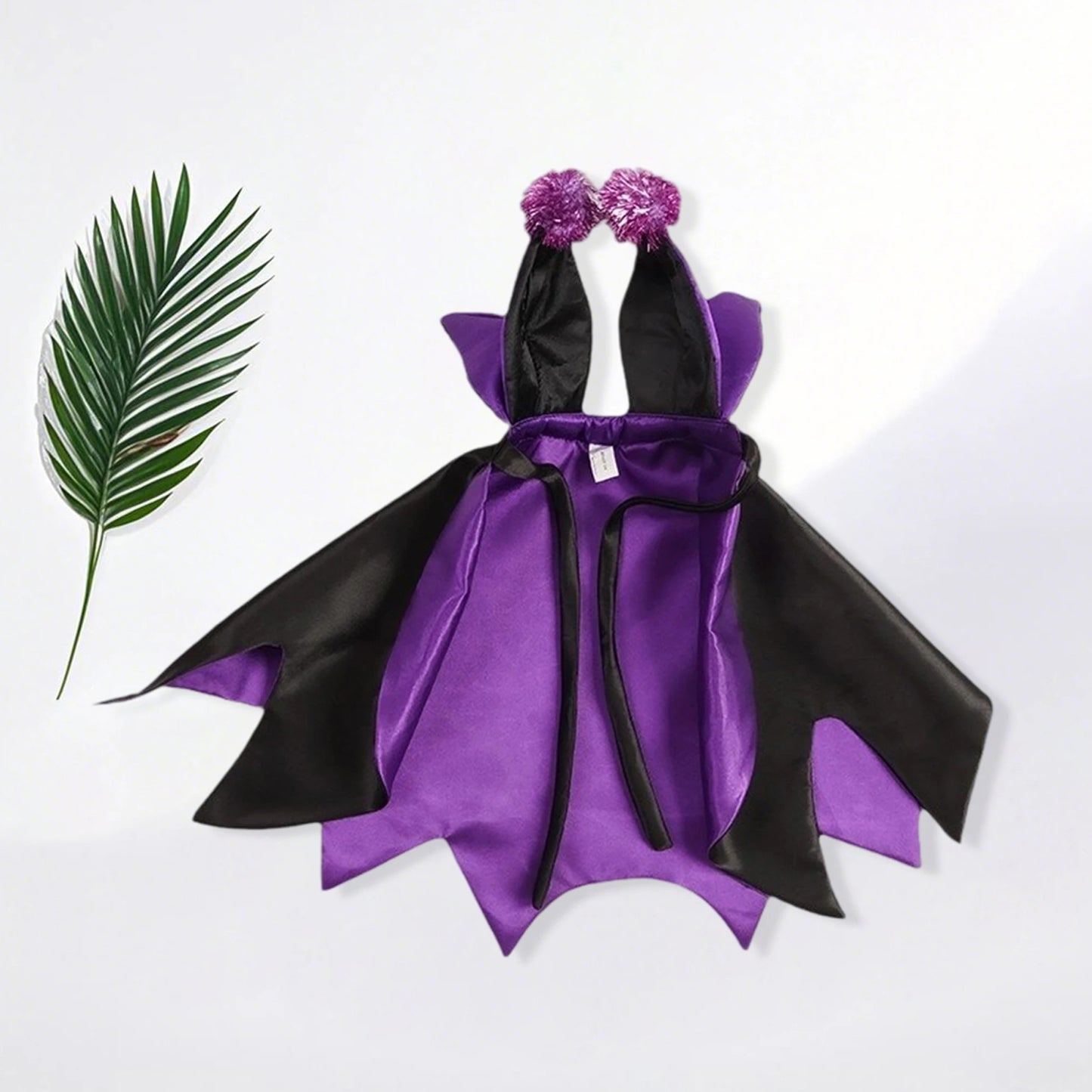 Halloween Pet Costume Set Funny Devil Cosplay Outfit with Cape and Tie-up Collar for Dog Cat Party Supplies and Accessories