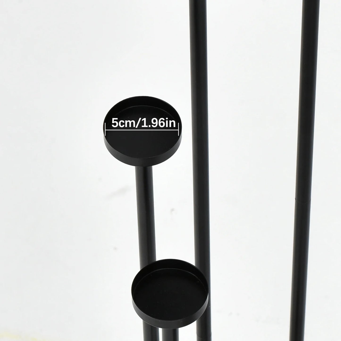 Black 9 Arm Floor Candle Holder Candelabra for Home Decor Weddings Dinner Parties Chrismas Formal Events 46.3inches