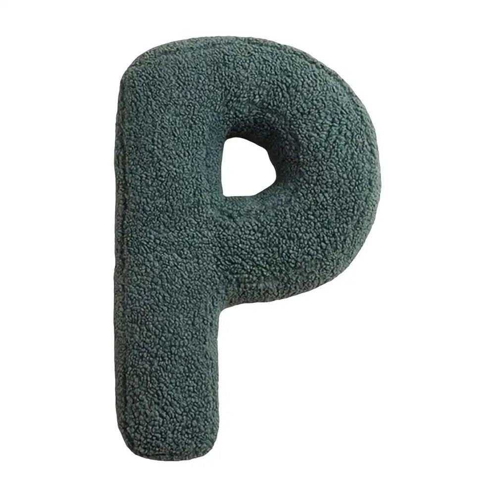 Soft Initial Throw Cushion Plush English Alphabet Cushion Decorative English Letters Pillow A to Z Initial Letter Pillow