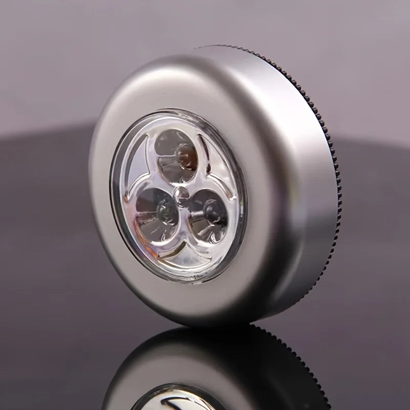 1/4/10 件 Mini Led Night Light, Self Adhesive Push Light Stairs Hallway Closet Kitchen Bedroom, Cabinets, Counters, Hallway