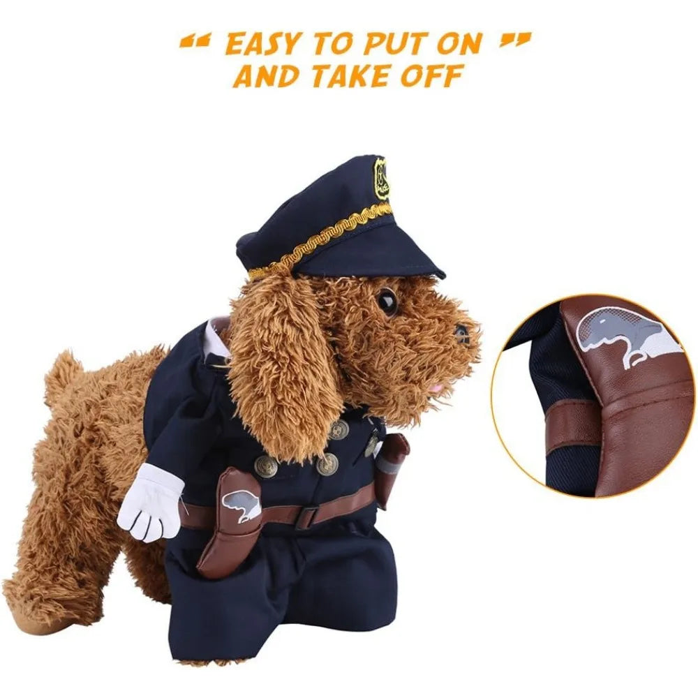 Fdit Costume Outfits with Hat Pet Dog Cat Halloween Costumes for Party Christmas Special Events Costume Uniform with Hat Funny P