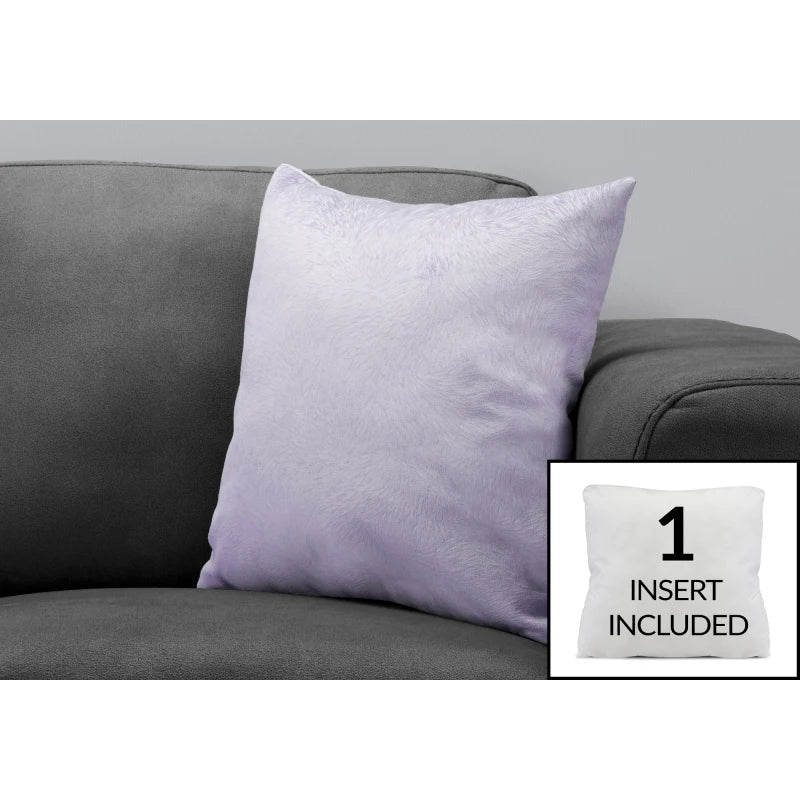 Pillows, 18 X 18 Square, Insert Included, Decorative Throw, Accent, Sofa, Couch, Bedroom, Purple Hypoallergenic Polyester, Moder