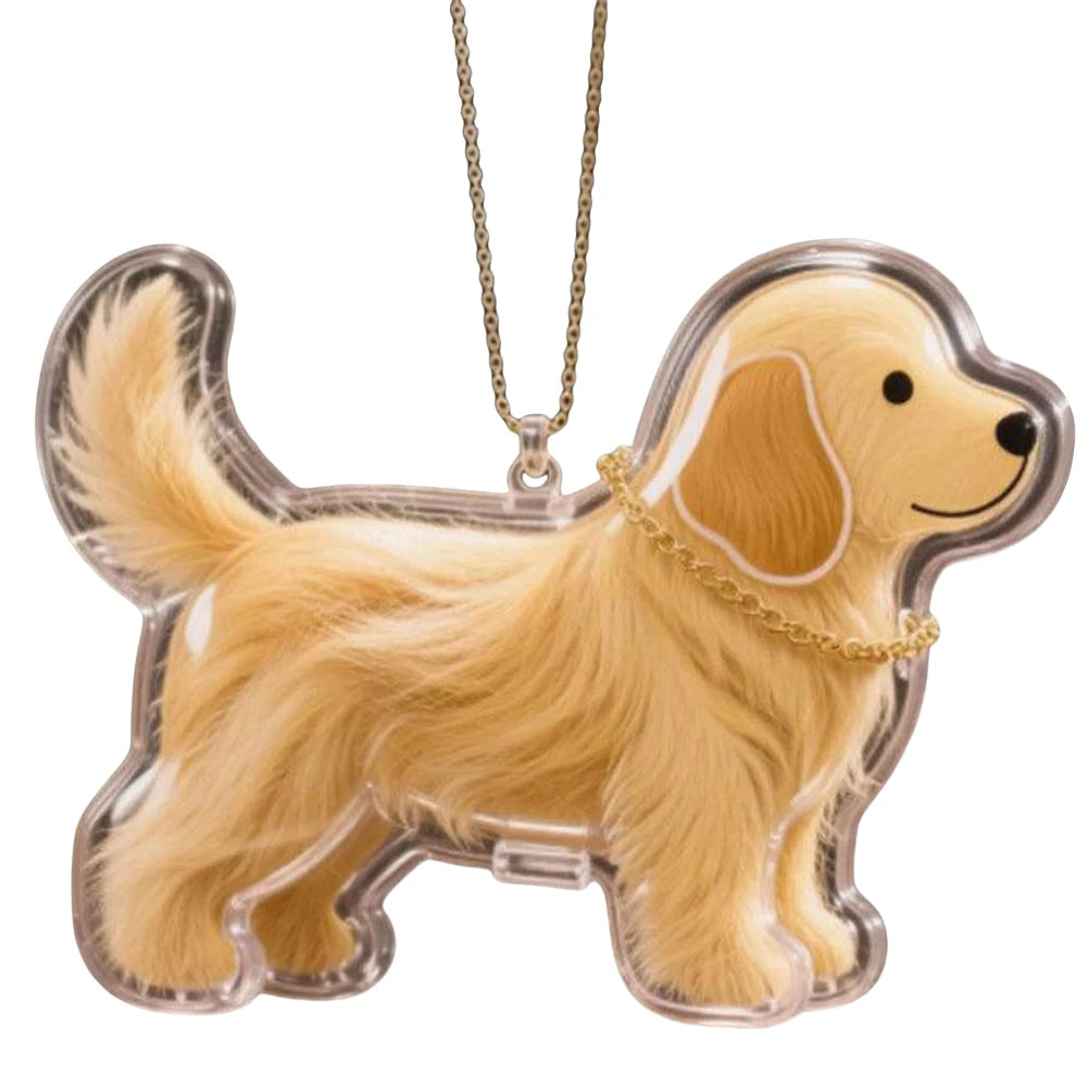 Dog Hair Collector Keychain Wear Resist Pet Hair Collector Transparent Bottle Charm Portable Pet Memory Capsule