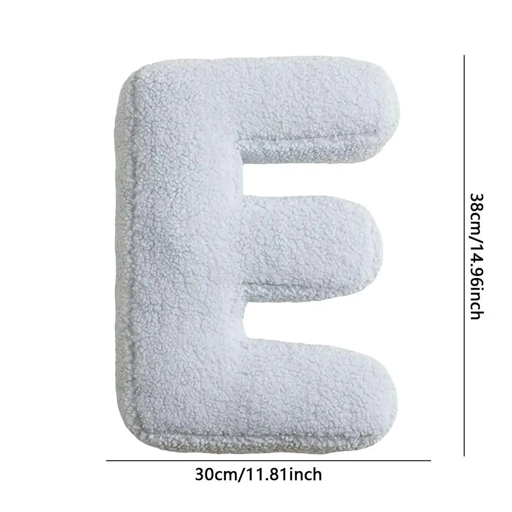 Soft Initial Throw Cushion Plush English Alphabet Cushion Decorative English Letters Pillow A to Z Initial Letter Pillow
