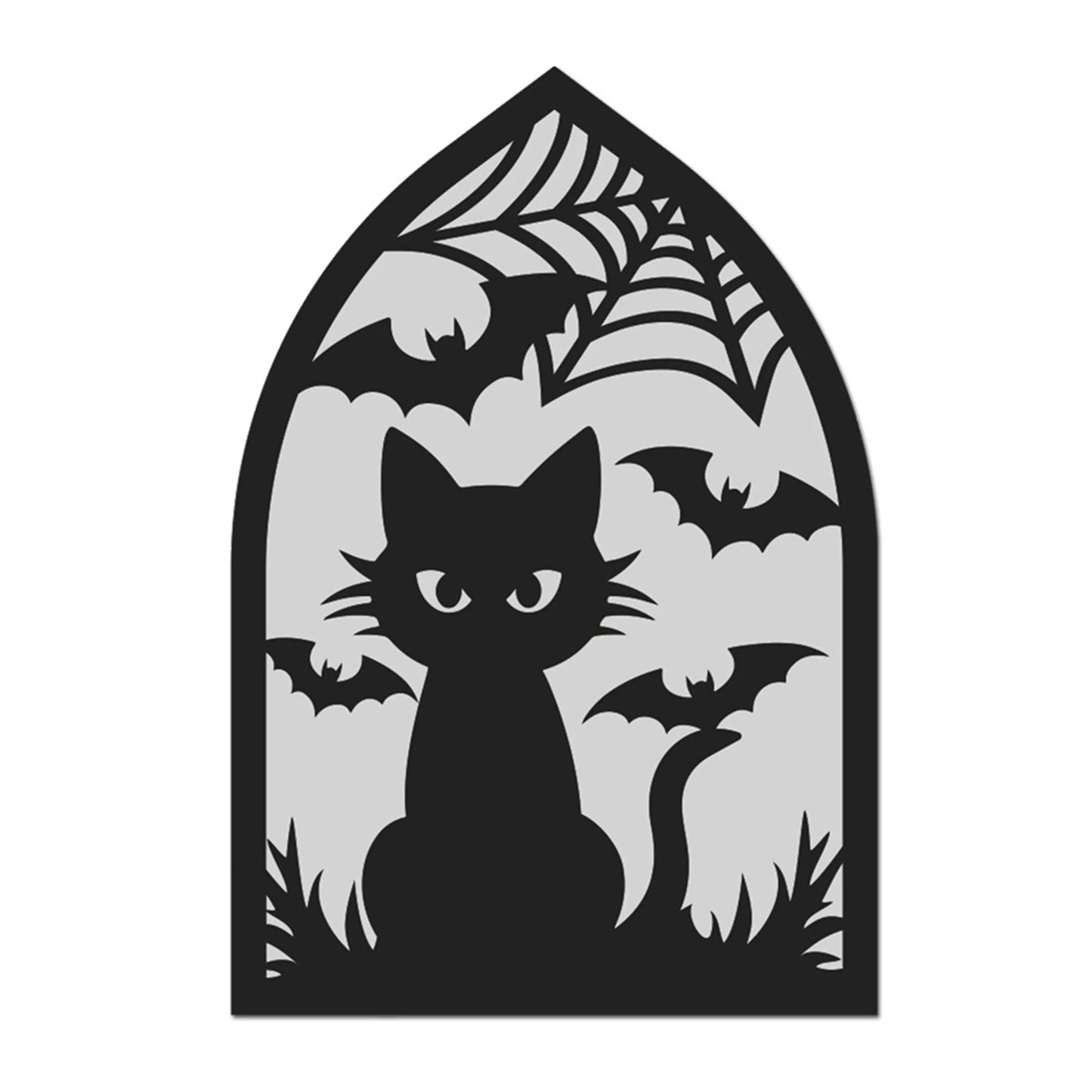 Spooky Halloween Acrylic Mirror Wall Sticker Set with Ghosts Bats Spiders - Scary Wall Art for Home Decorations