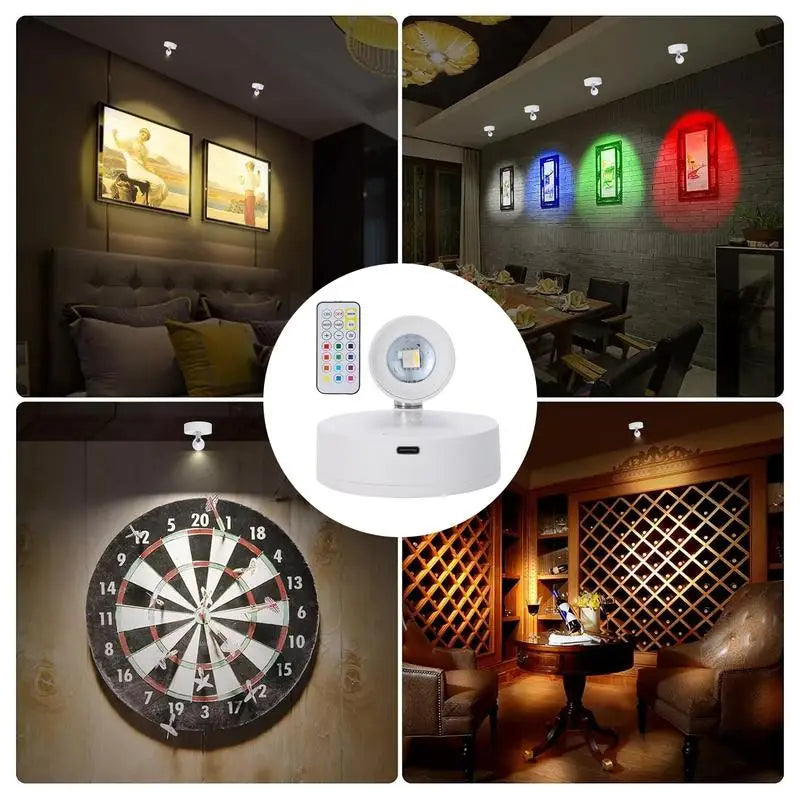 Rechargeable LED Spotlight LED Indoor Rechargeable Spotlights Small Art Spotlights Battery Powered Uplighting For Plants
