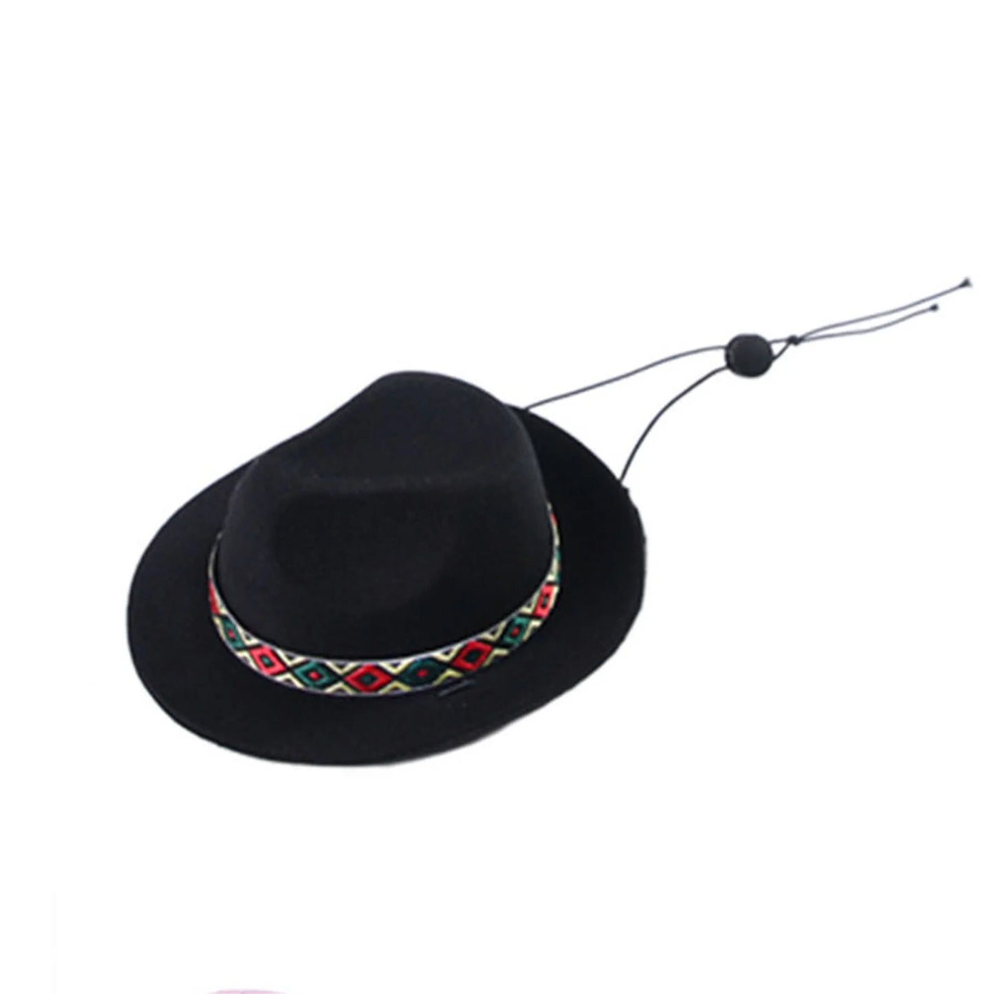 Pet Cowboy Hat with Bandana Retro Western Style Costume Accessory for Small Medium Dogs Cats Holiday Dress Up
