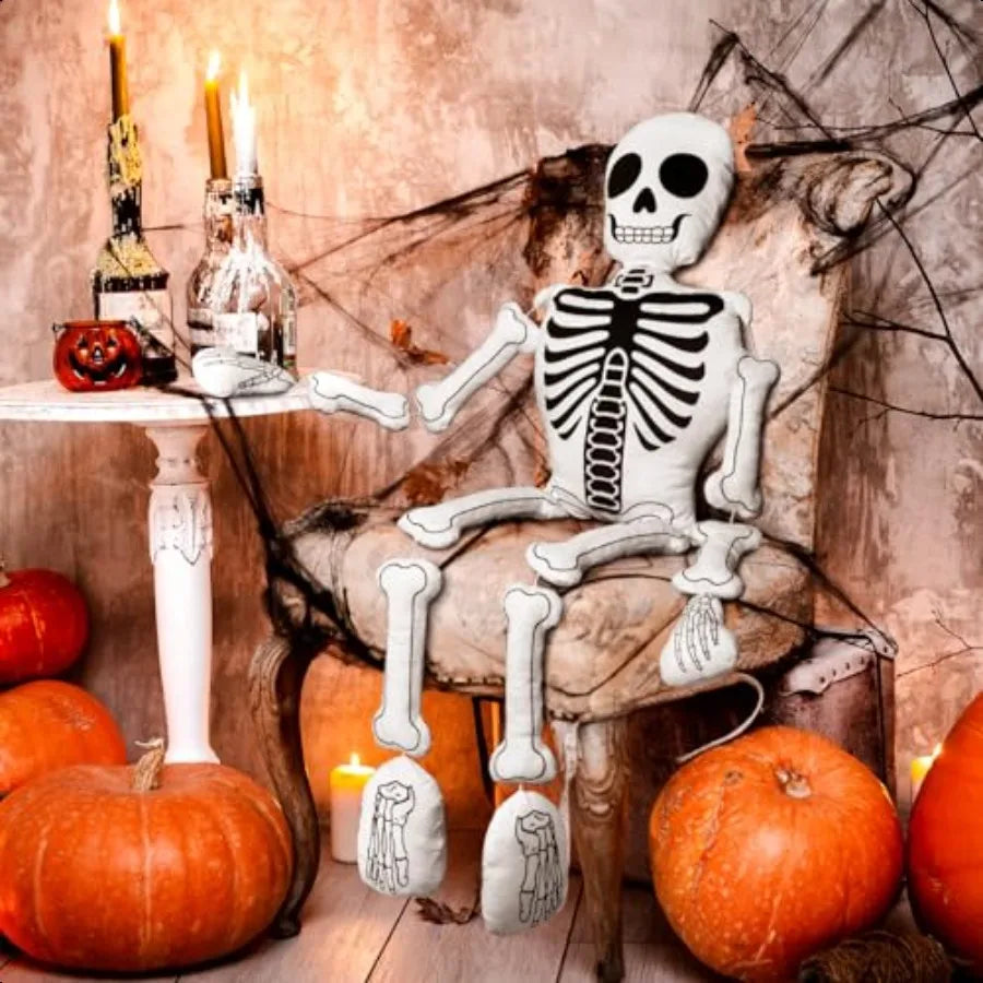 Halloween Skeleton Pillows Realistic Skeleton Shaped Decorative Pillow Halloween Gothic Pillow Humanshaped Skeleton Pillow Plus