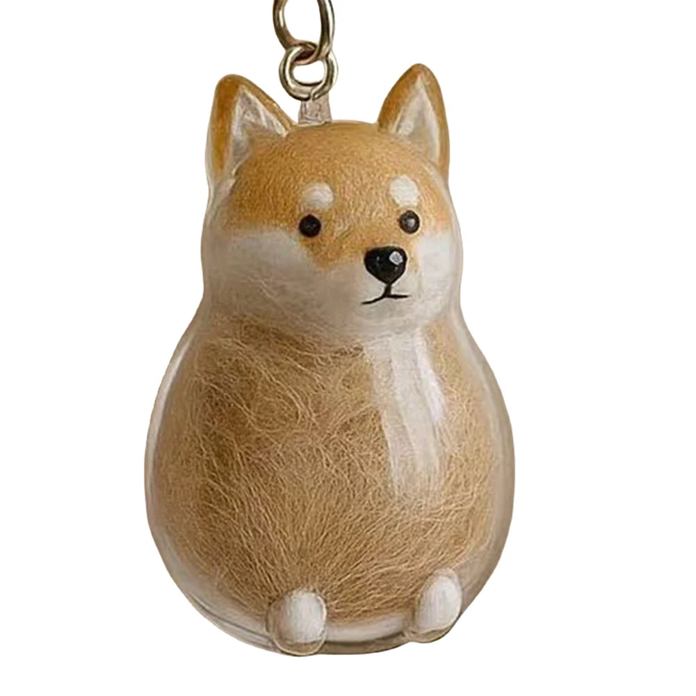 Dog Hair Collector Keychain Wear Resist Pet Hair Collector Transparent Bottle Charm Portable Pet Memory Capsule